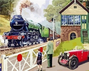 Schilderen op Nummer Treinen PBN877